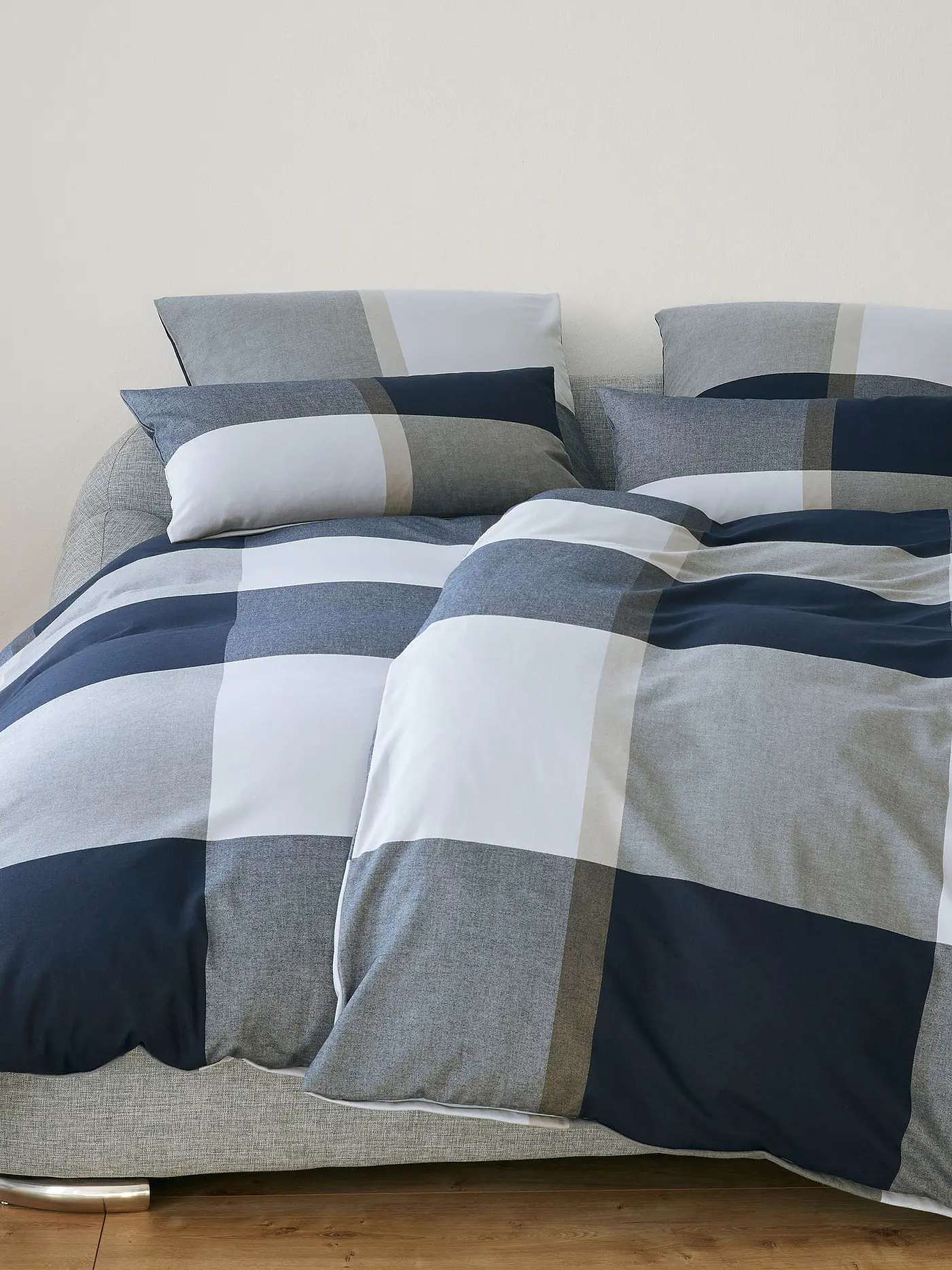 ELEGANTE | Flanell Bettwäsche BERKELEY 70x90cm/140x200cm Smoke | grau